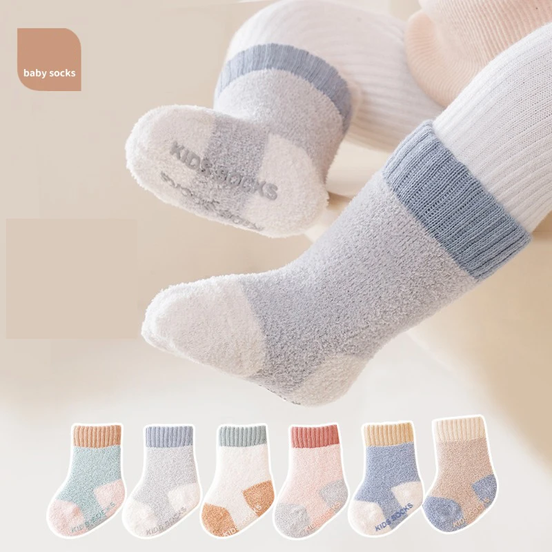 

Thicken Baby Kids Socks Autumn Winter Socks Warm Toddler Boy Girls Thermal Non-slip Floor Socks Children Clothing Accessories