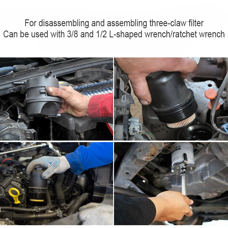 Two Way Oil Filter Change Wrench Automobile Repair Element Wrench Auto  Adjustable Universal Car Repairing Tool Filter Wrench