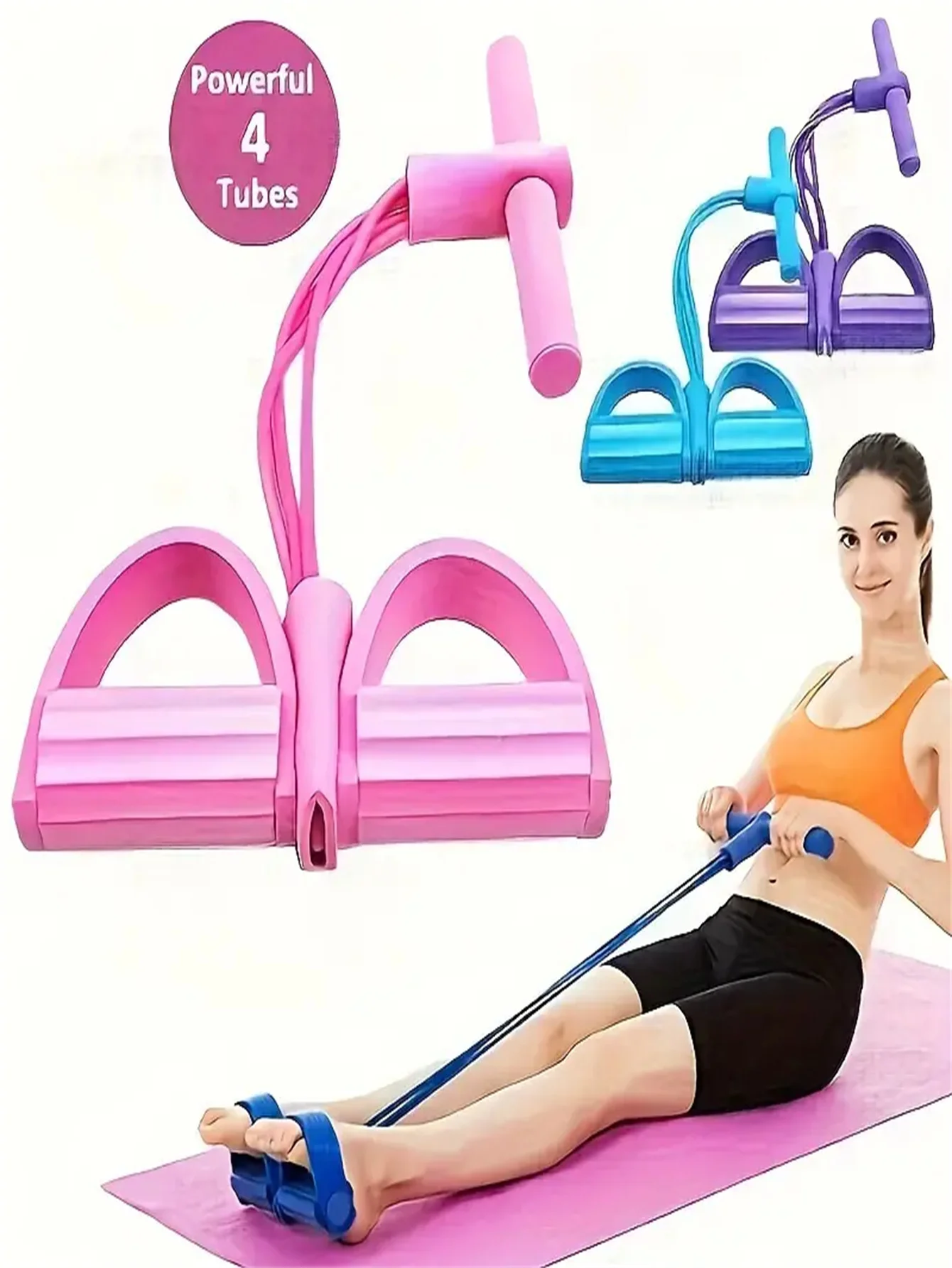 Yoga resistance bands Slim & Tone Your Entire Body with Pedal Resistance Bands-Yoga Equipment for Abdomen Waist Arm & Leg Stretching!