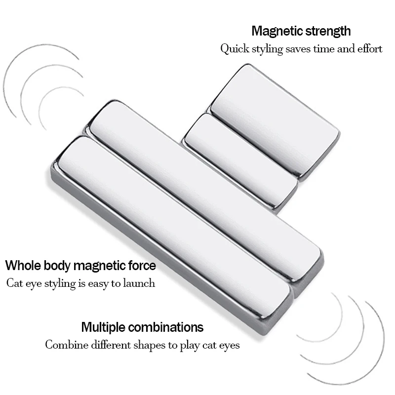 4pcs/set Cat's Eye Magnetic Stick Nail Multi-function Long Strip Magnet Board French Nail Stick Set for UV Gel Manicure Tools cat eye nail tool,magnetic nail art tools,magnetic nail tools