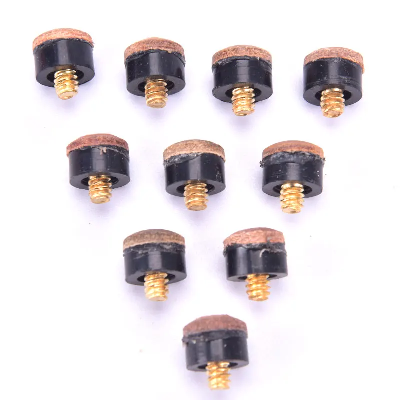 10PCs Screw On Cue Tips For Billiard Pool Cue Stick and Snooker Cue Parts