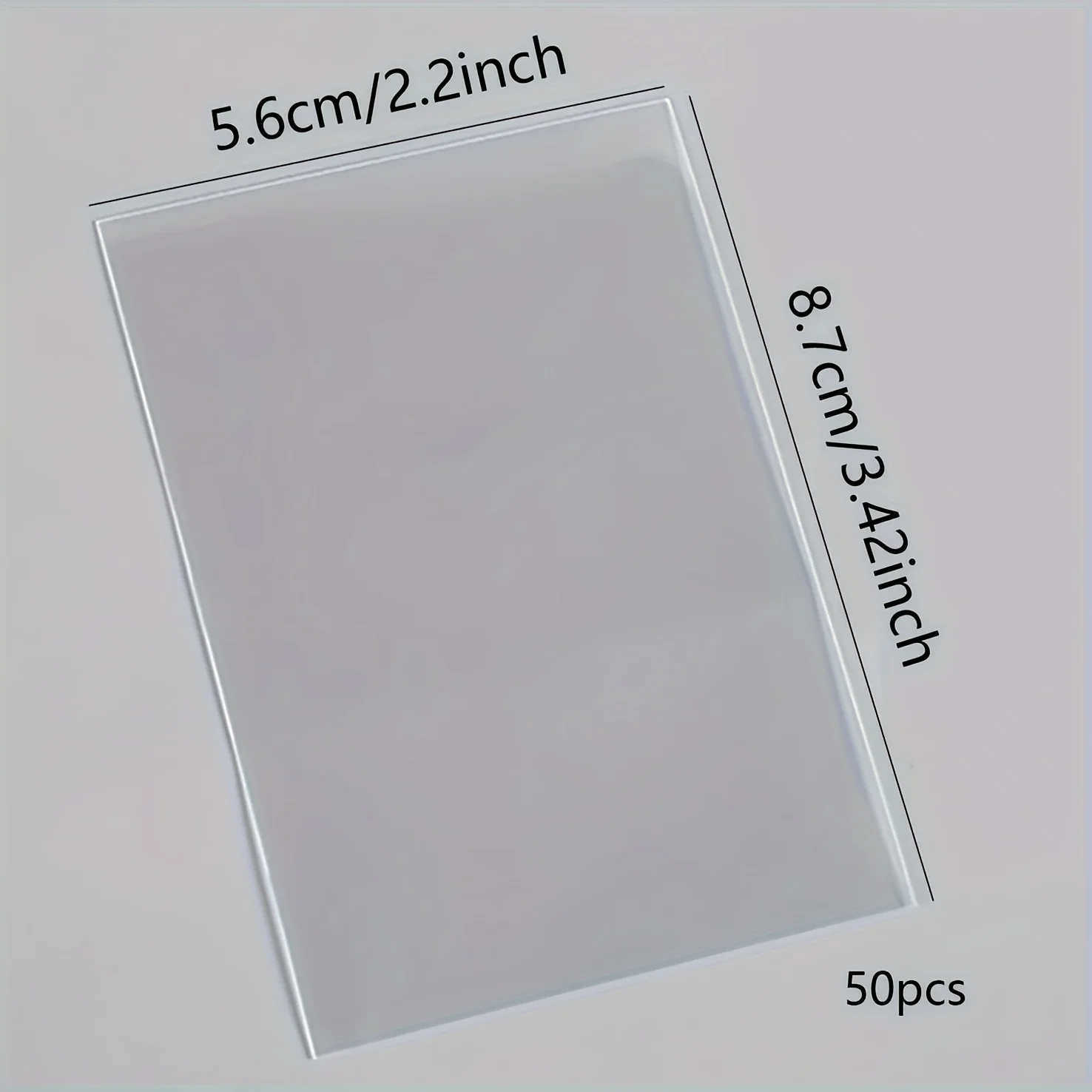 50pcs-Transparent Card Protective Bags, Postcard Protective Bags