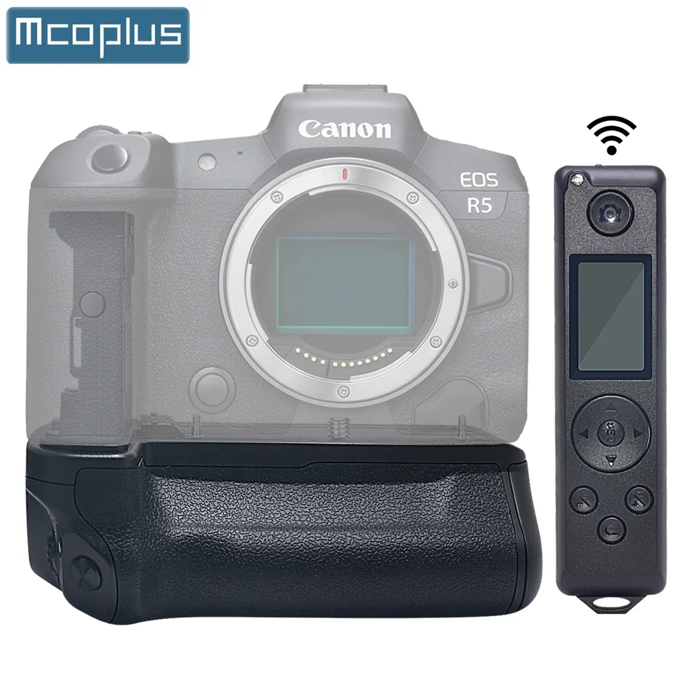 Mcoplus Eos R5 R6 Impugnatura Verticale Della Batteria Con Telecomando Wireless 2.4G Per Fotocamere Dslr Canon Eos R5 R6 R5C R6 Ii Come Bg-R10