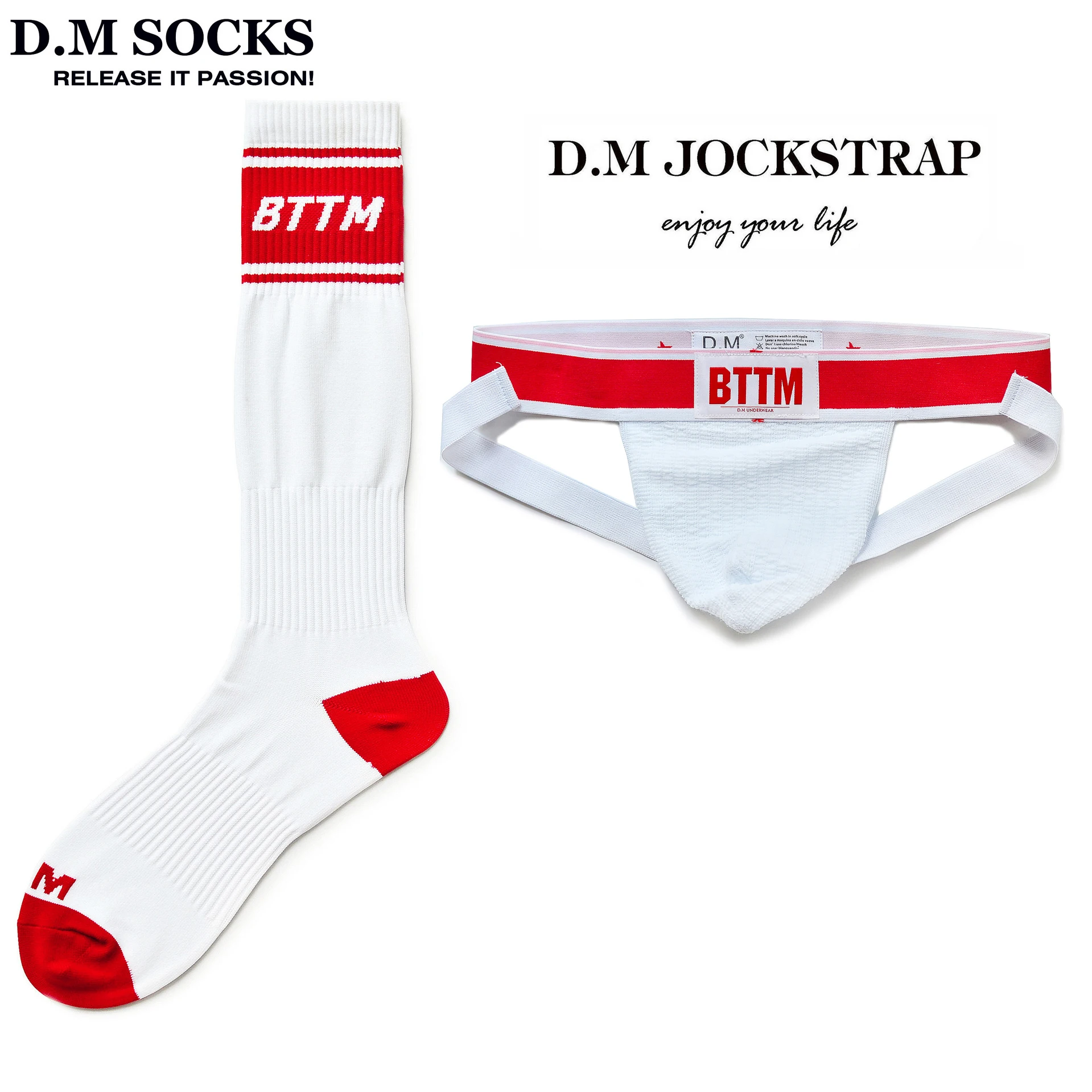 Men's Underwear Gay Thongs Men Underpants Breathable Sexy Letter Low-Rise Jockstrap sock set