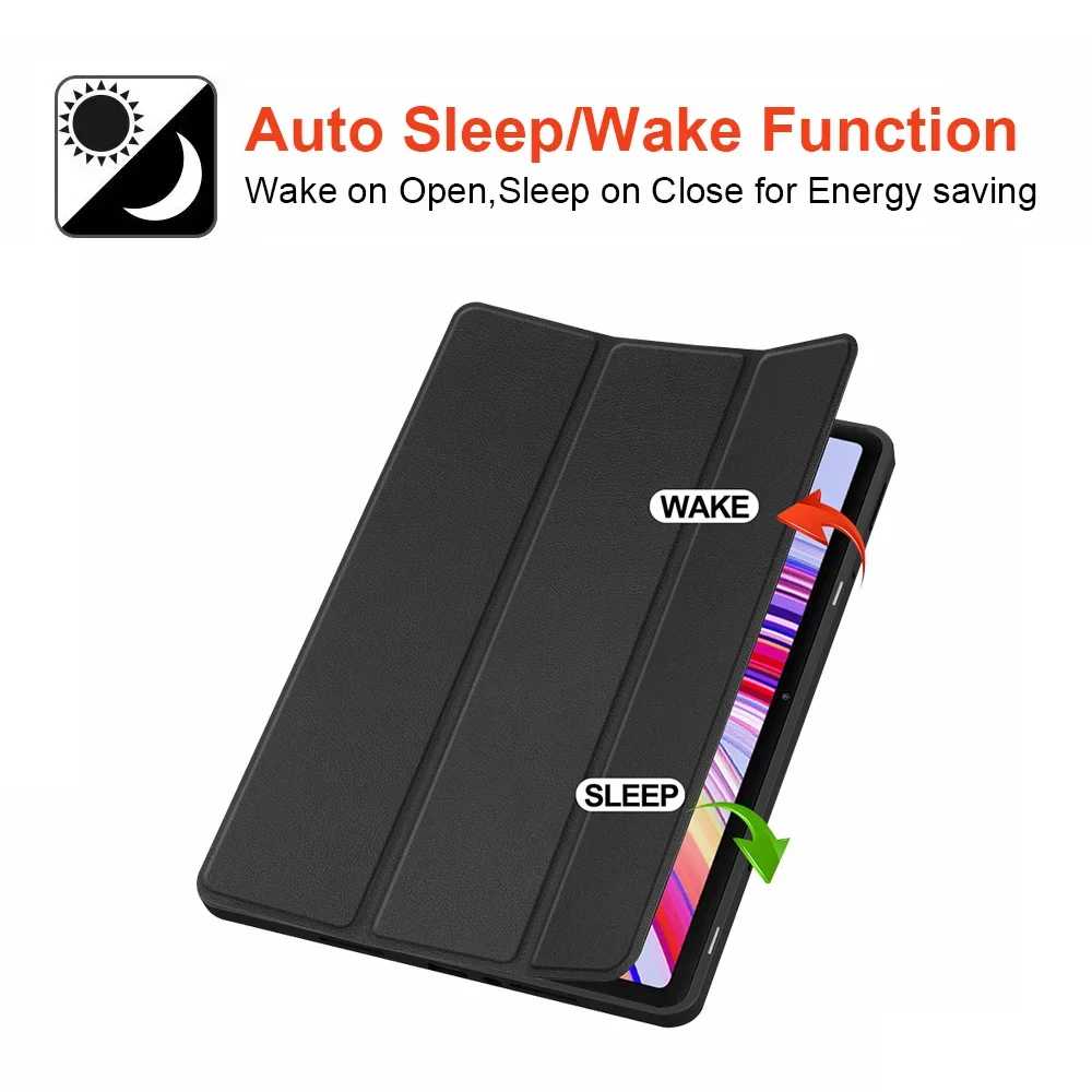 Versatile Smart Tablet Case with Pen Slot and Tri-Fold Design