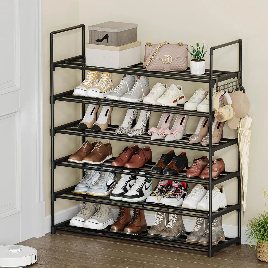 6 Tier Shoe Rack Shoe Rack for Closet Shoe Organizer for Entryway Shoe Storage for Front Door Entrance Entryway Large Shoe Stan