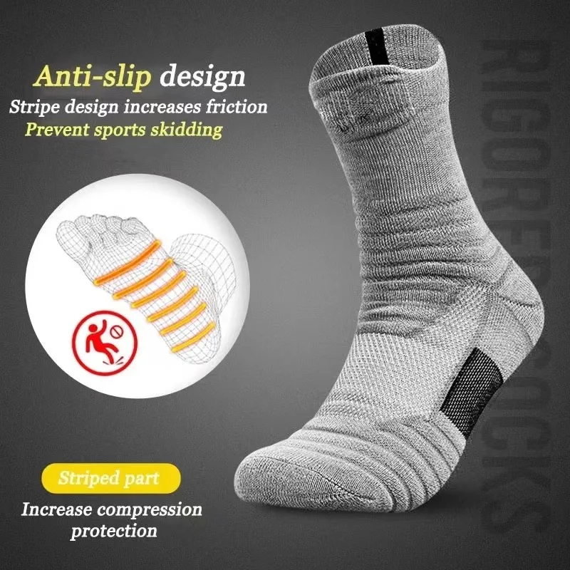 3Pairs Anti-slip Fußball Männer Frauen Baumwolle Socke Kurze Lange Röhre Fußball Basketball Sport Atmungsaktive Deodorant_voghion.com
