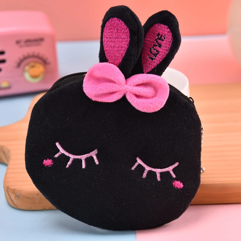 

1Pc Cute Strawberry Coin Purse Lovely Plush Zipper Coin Wallet Purse Key Bag Fruit Animal Wallet Students Pen Pencil Case Bag