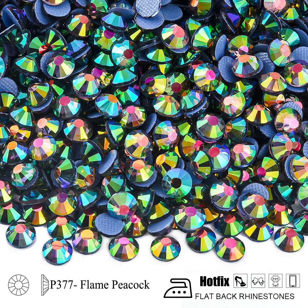 Oleeya Glitter Hotfix Rhinestones - 1440pcs Crystal Pack for DIY Nail Art Accessories