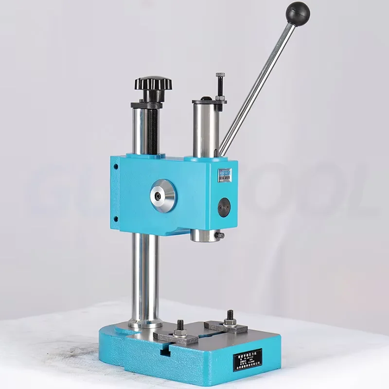 Manual Press Industrial Precision Hand Press Shaft Desktop Punch Die Cutting Machine Round Column 0.3A Hand-Punch