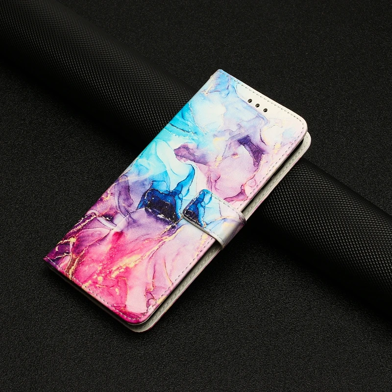 Elegantly Painted Leather Wallet Phone Case