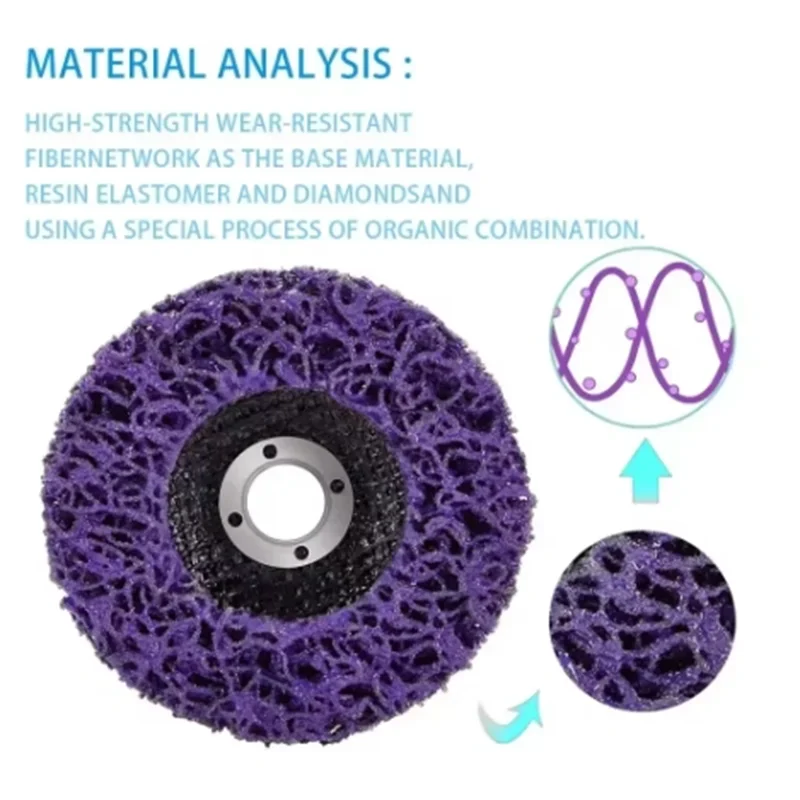 Abrasive Wheel 100/115/125mm Coral Disc Poly Strip Disc Paint Rust Removal Cleaning for Angle Grinder