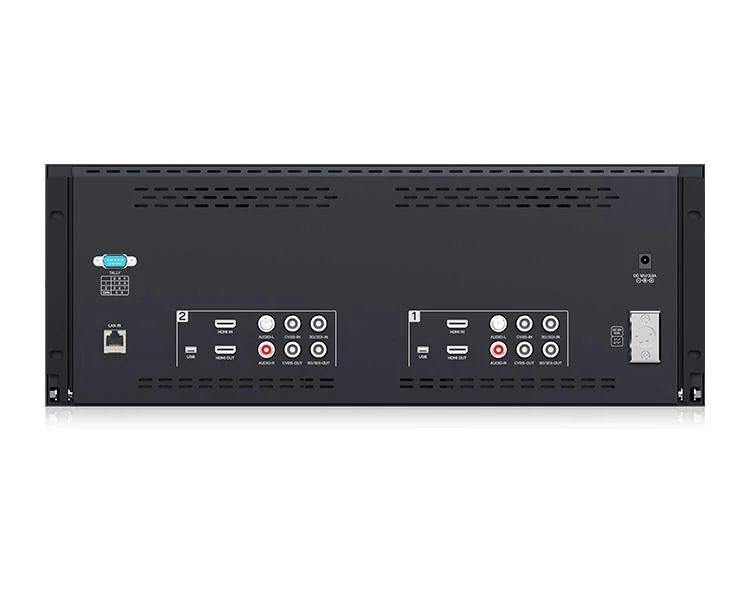 FEELWORLD D101 PLUS Dual 10.1inch 4RU Rackmount Monitor 4K Full HD Screen HDMI-Compatible SDI 1920x1200IPS Monitor For Record