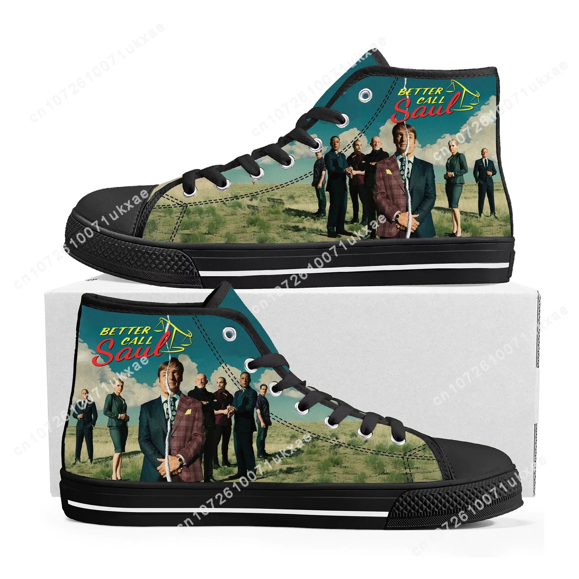 Better Call Saul High Top Sneakers Mens Womens Teenager Canvas High Quality Sneaker Casual Custom Made Shoes Customize DIY Shoe