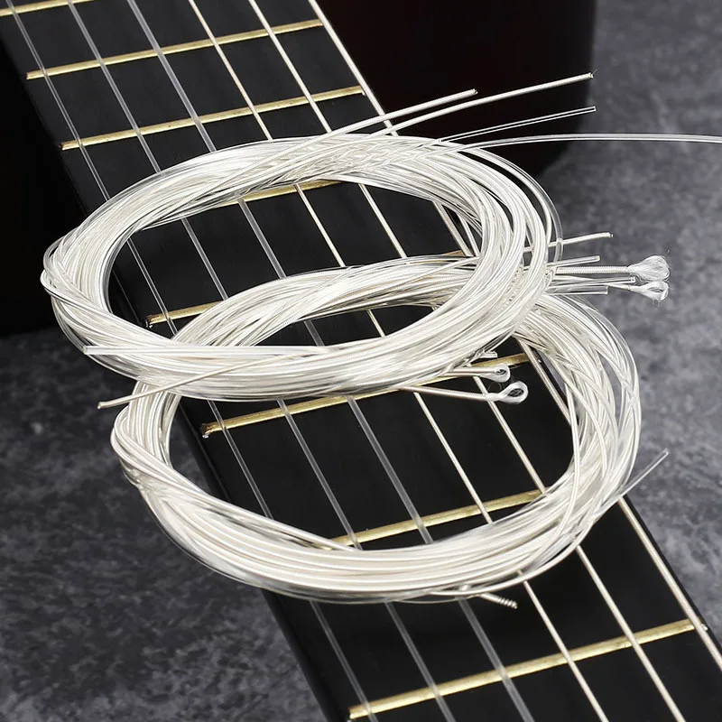 

6PCS/Set Acoustic Guitar Strings Nylon Guitar Strings Set E-A for Acoustic Folk Guitar Classic Guitar Parts Accessories