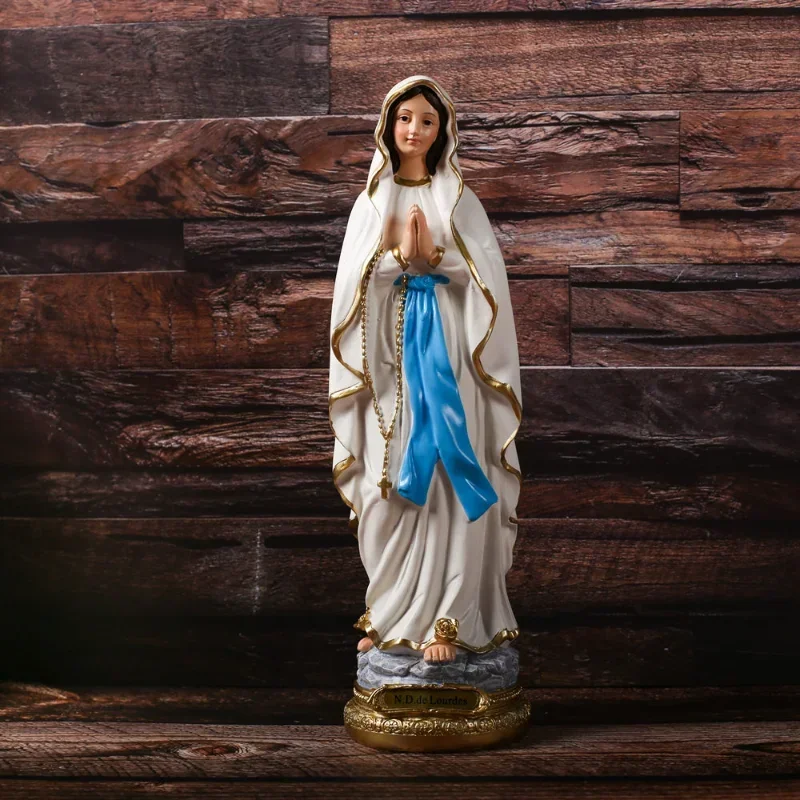 Virgin Mary Resin Statue – Religious Jesus Figurine Home Décor & Souvenir Gift 2
