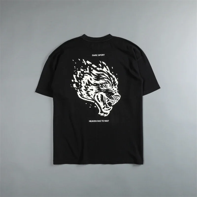 

2023 New Men's T Shirt Darc Wolves Short Sleeve Gym Workout Bodybuilding Muscle Sports Tops Classic Oversize Fitness T-Shirts