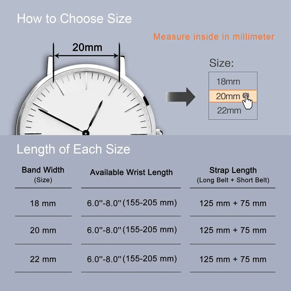 WOCCI Flower Watch Band Genuine Leather 18mm 20mm 22mm Strap Bracelet for Women Quick Release Bracelet Polished Stainless Buckle