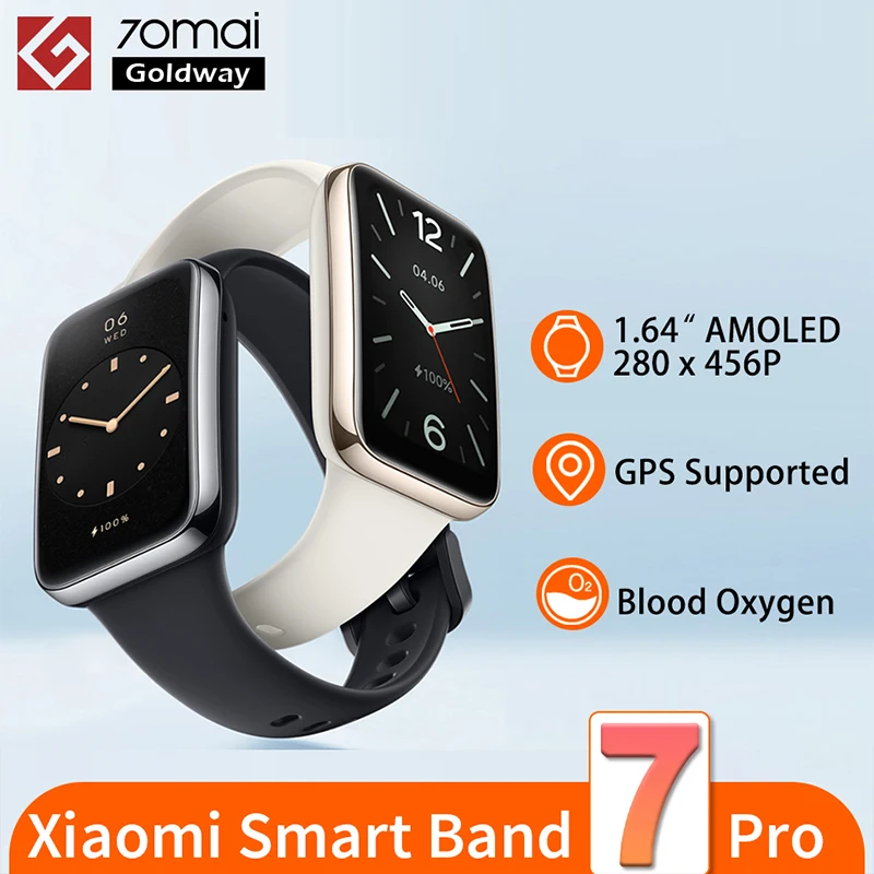 Original Xiaomi Mi Band 7 Pro GPS Smart Bracelet 1.64'' AMOLED Screen Blood  Oxygen Fitness Tracker 5 ATM Waterproof MiBand 7 Pro