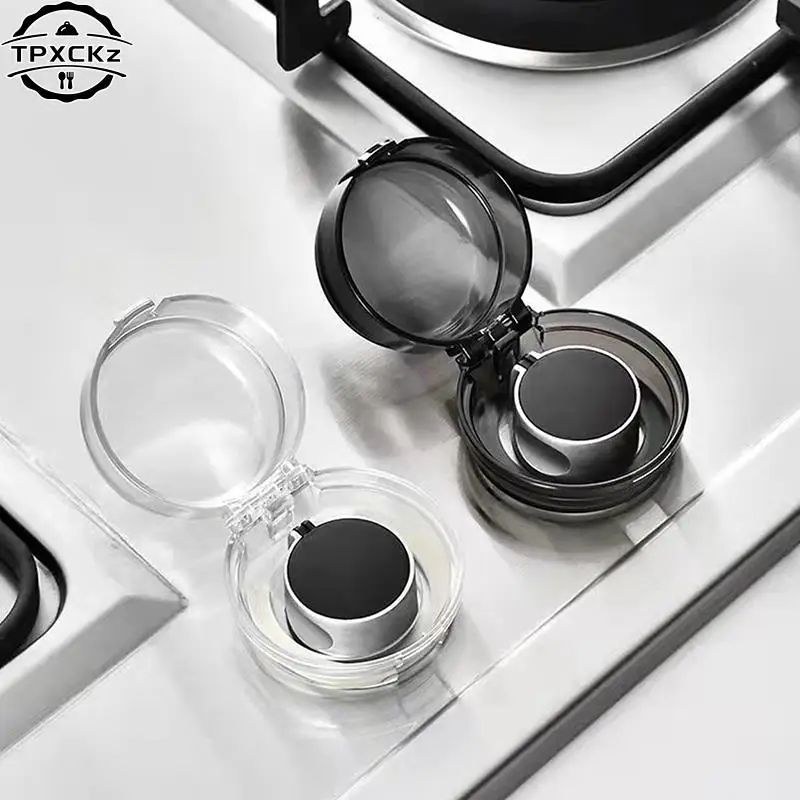 2pcs Kitchen Gadgets Gas Stove Oven Knob Cover Padlock Lid Lock Protector Baby Safety Children Protection Kitchen Accessories