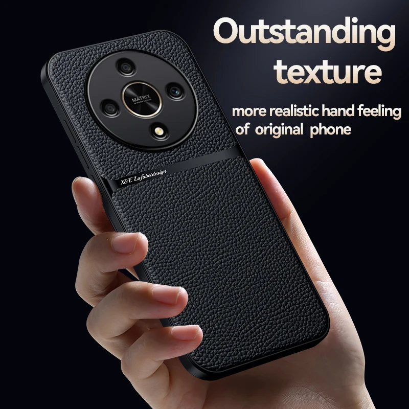 

Magnetic Leather Case For Honor X9B X9A Luxury Business Artificial Protective Case Phone Case Back Cover Silicone Phone Shell