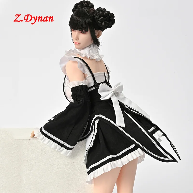 

ZY5049 YTOYS 1/6 Female Maid Uniform Ruffles Lolita Sexy Cosplay Costume Slim Dress for 12" Action Figure Body Model Doll