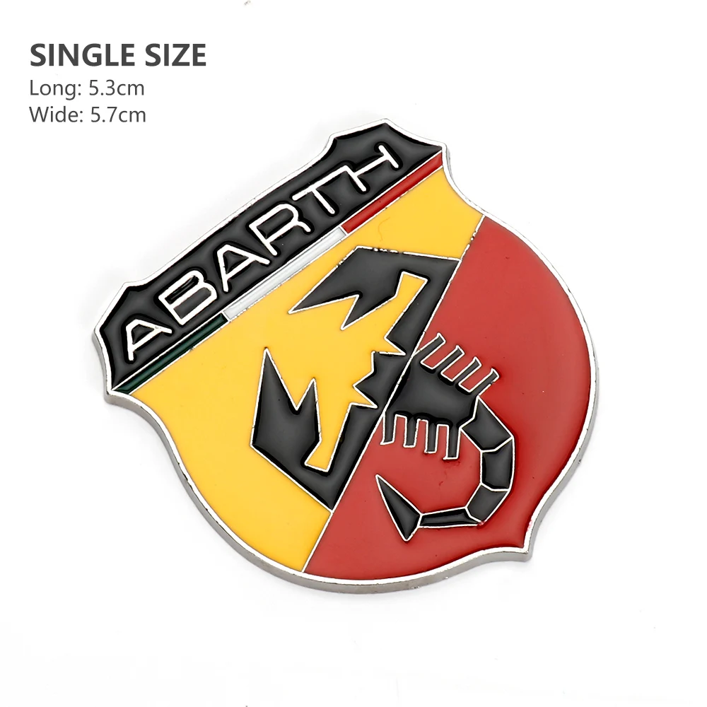 Adesivo Per Auto In Lega Di Alluminio Personalizzato Logo Modifica Emblema Per Abarth 595 Badge Fiat 500 Accessori Scorpione