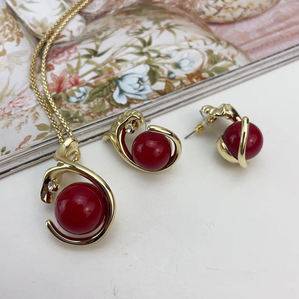 NewTrendyLuxuryPendantNecklaceEarringsSets2PCJewelrySetForWomenKY25101-AliExpress36