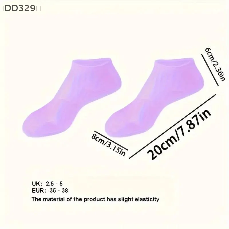 〔DD329〕1pair Silicone Moisturizing Foot Socks Dry Cracked Feet Foot Care Socks Spa Pedicure Socks Massage Moisturizing Gel Socks