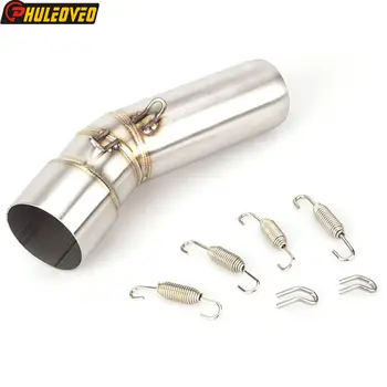 For BMW F800R Motorcycle Exhaust Middle Link Pipe Escape Moto 51mm Muffler Silence Can Pot Connect Pipe for BMW F800R 2009-2017