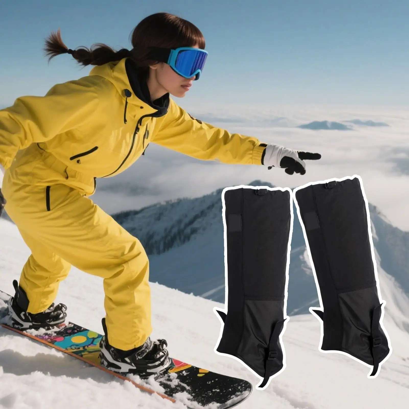 Snake Gaiters Waterproof Hiking Snakeproof Gaiters Portable Adjustable Leg Protector For Men Women Snow Climbing Trail Running