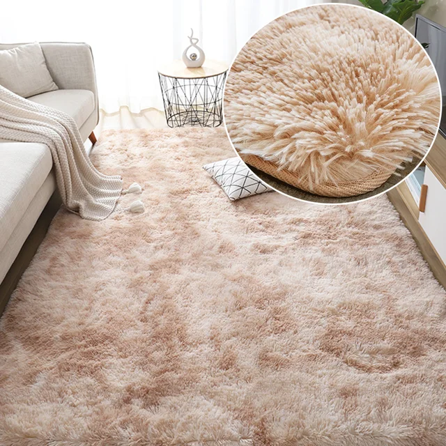 

6047 New Nordic Tie-Dye Carpet Wholesale Plush Mat Living Room Bedroom Bed Blanket Floor Cushion for Home