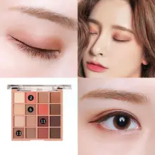 

16 Color Eyeshadow Palette Makeup Cosmetics Matte Glitter Mini Nude Professional Kit Metallic Shadow Drop Pigmented Creamy X4b7