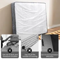 150/200x240x35cm Mattress Protector Packaging Bag Moisture-proof Dust Cover Thickness 0.08mm PE Transparent Moving Home Storage 3