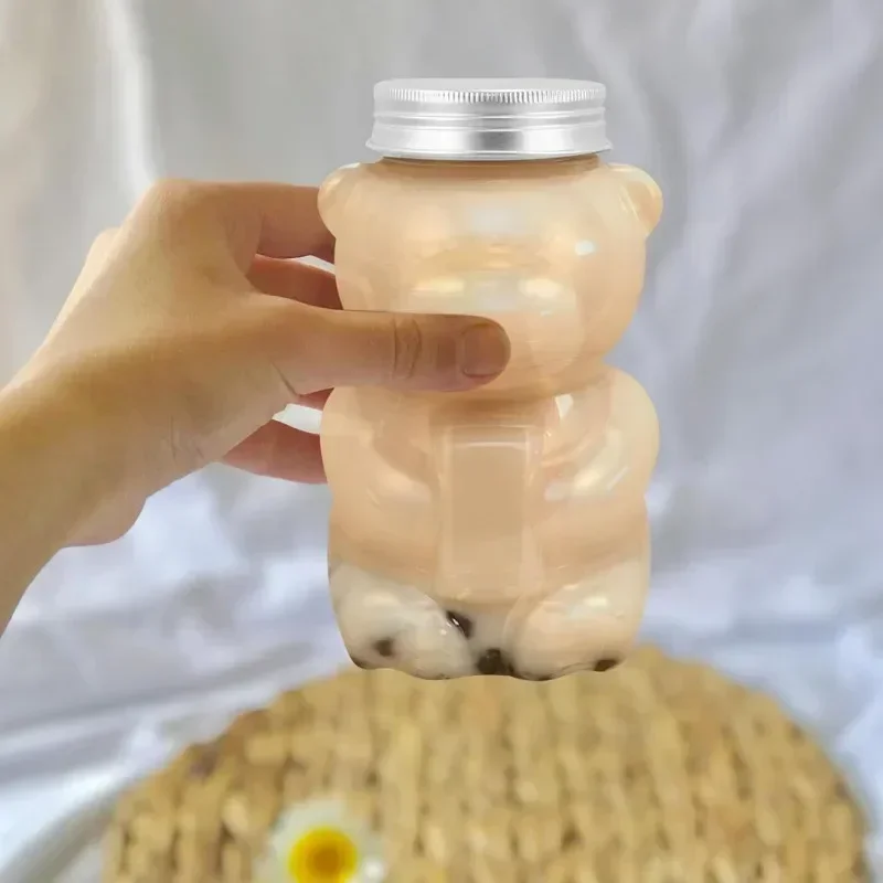 Transparent 500ML Bear Shaped PET Bottle