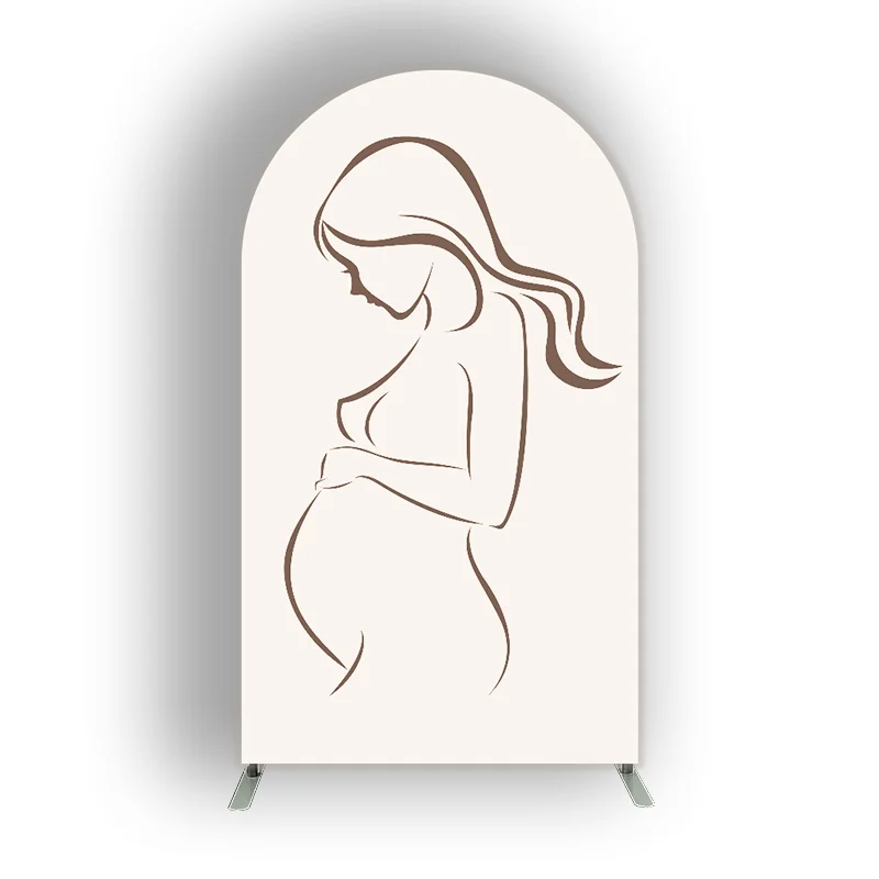 

5*7.5ft Custom Solid Color Aluminum Alloy Backdrop Cover Pregnant Mother Theme Party Stage Decoration Arch Background Stand