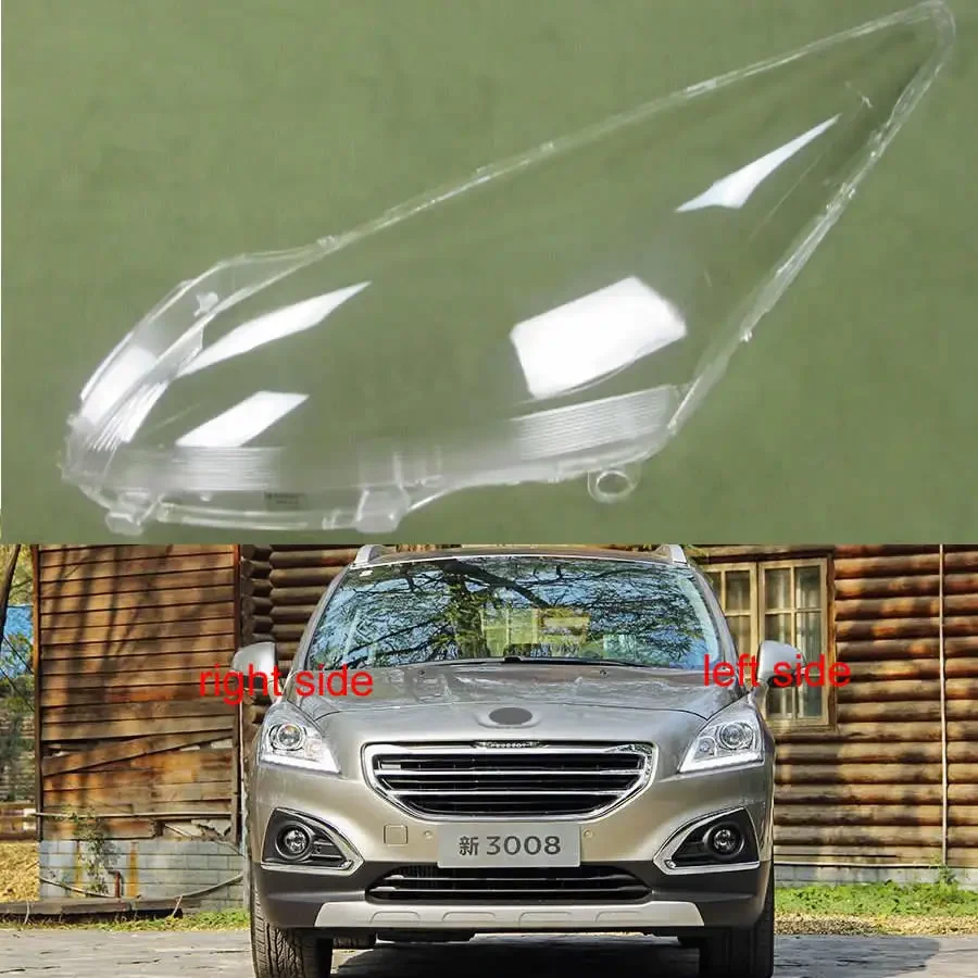 

Plexiglass Transparent Mask Lampshade Headlight Shell Headlamp Lamp Cover Lens For Peugeot 3008 2013 2014 2015 2016