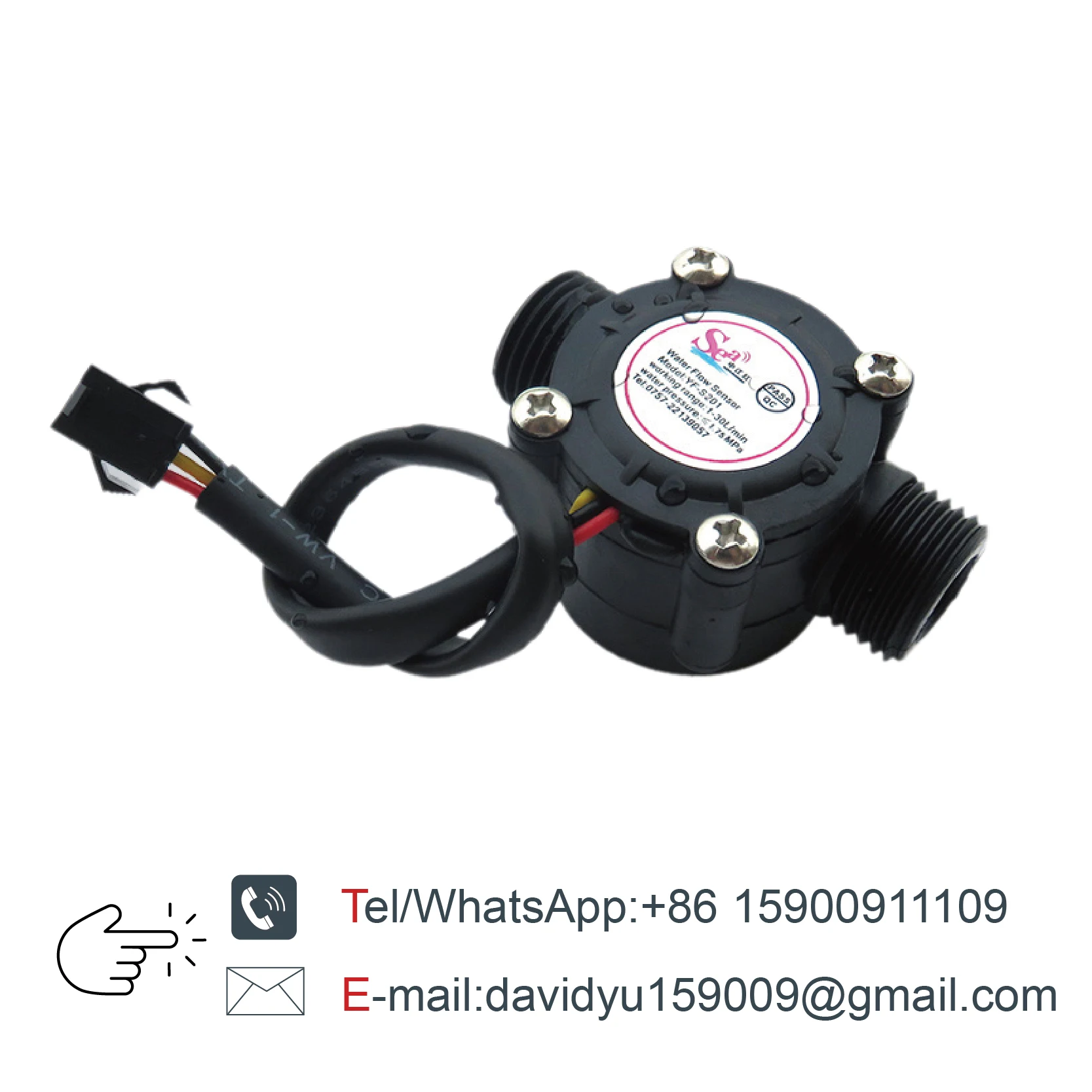 YF-S201 YF-S201B YF-S201C 1/2" Water Flow Sensor G1/2" Hall Effect Flow Meter for Water Heater