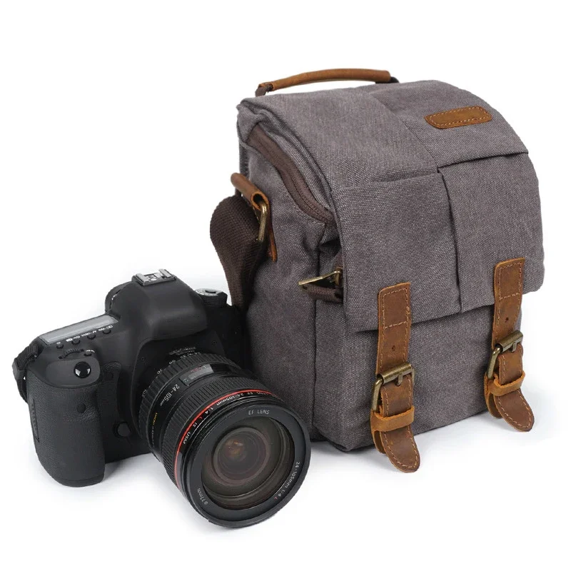 

Вощеная Мужская Холщовая Сумка для камеры DSLR на одно плечо с защитой от ржавчины водонепроницаемая сумка через плечо повседневные противоударные сумки