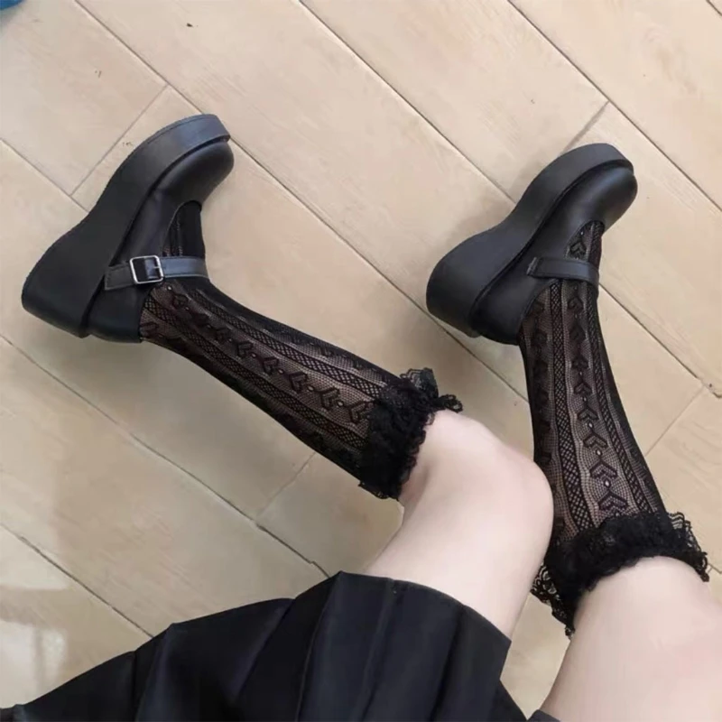 

Sweet Calf Socks Middle Tube Breathable Stockings for Women's Wearing
