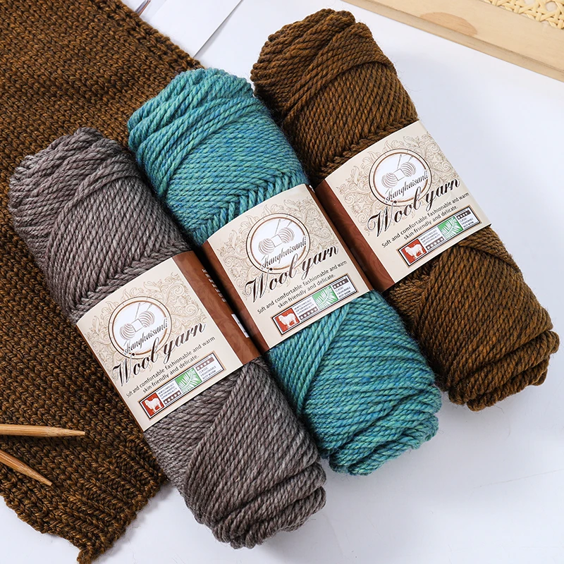 Alpaca Wool Thick Stick Yarn Hand Knitting Material 500g 1 Bag