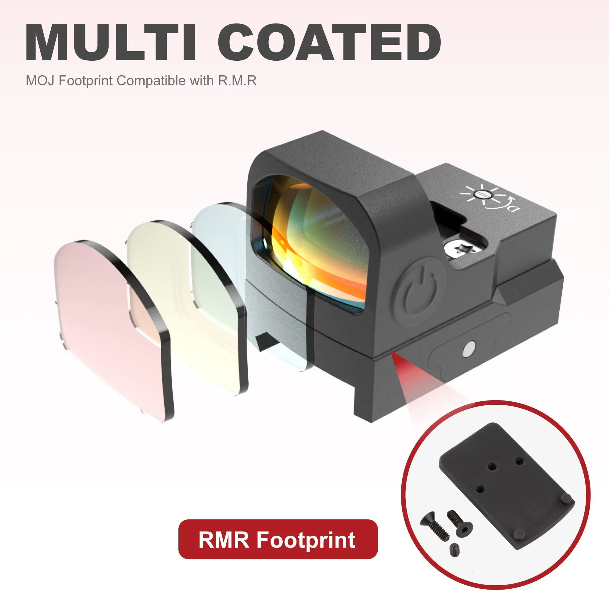 Red Dot Sight VictOptics V3 1x17x26 for Close-in Work&General Shooting Compatible With R.M.R Footprint for Airsoft red dot sight