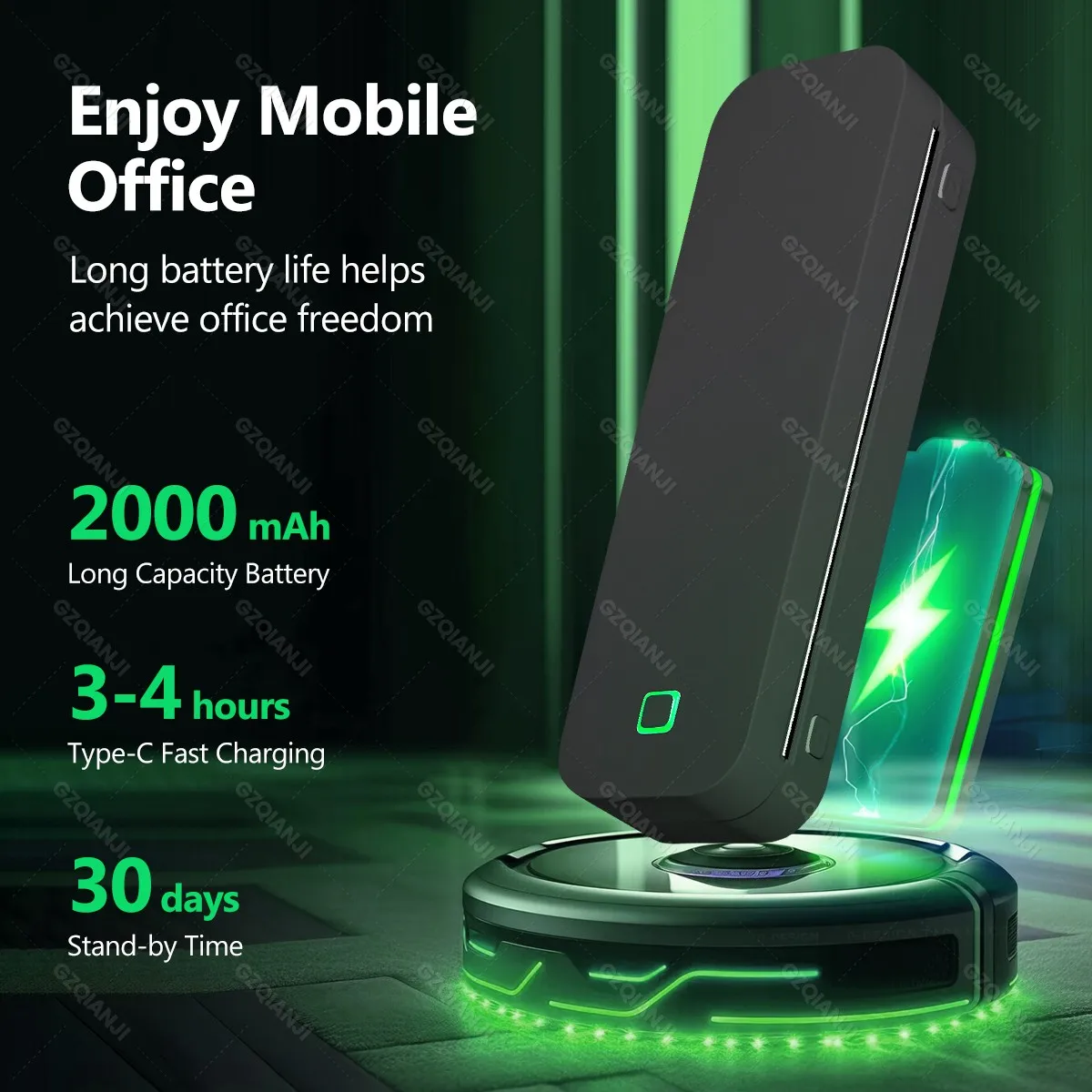 A4 Portable Thermal Printer Wireless for Travel and Home Work Use Inkless Mobile Bluetooth Printing Compatible with Android iOS