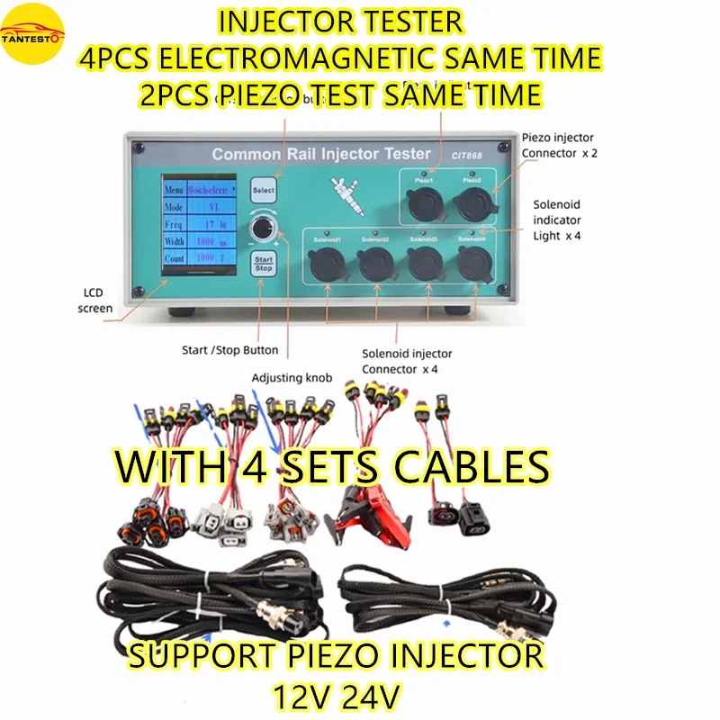 

Бесплатная доставка AM-CIT868 дизель CRIN Common Rail инжектор тестер симулятор 4 шт инжектор/2 шт пьезо инжектор тестирование в то же время