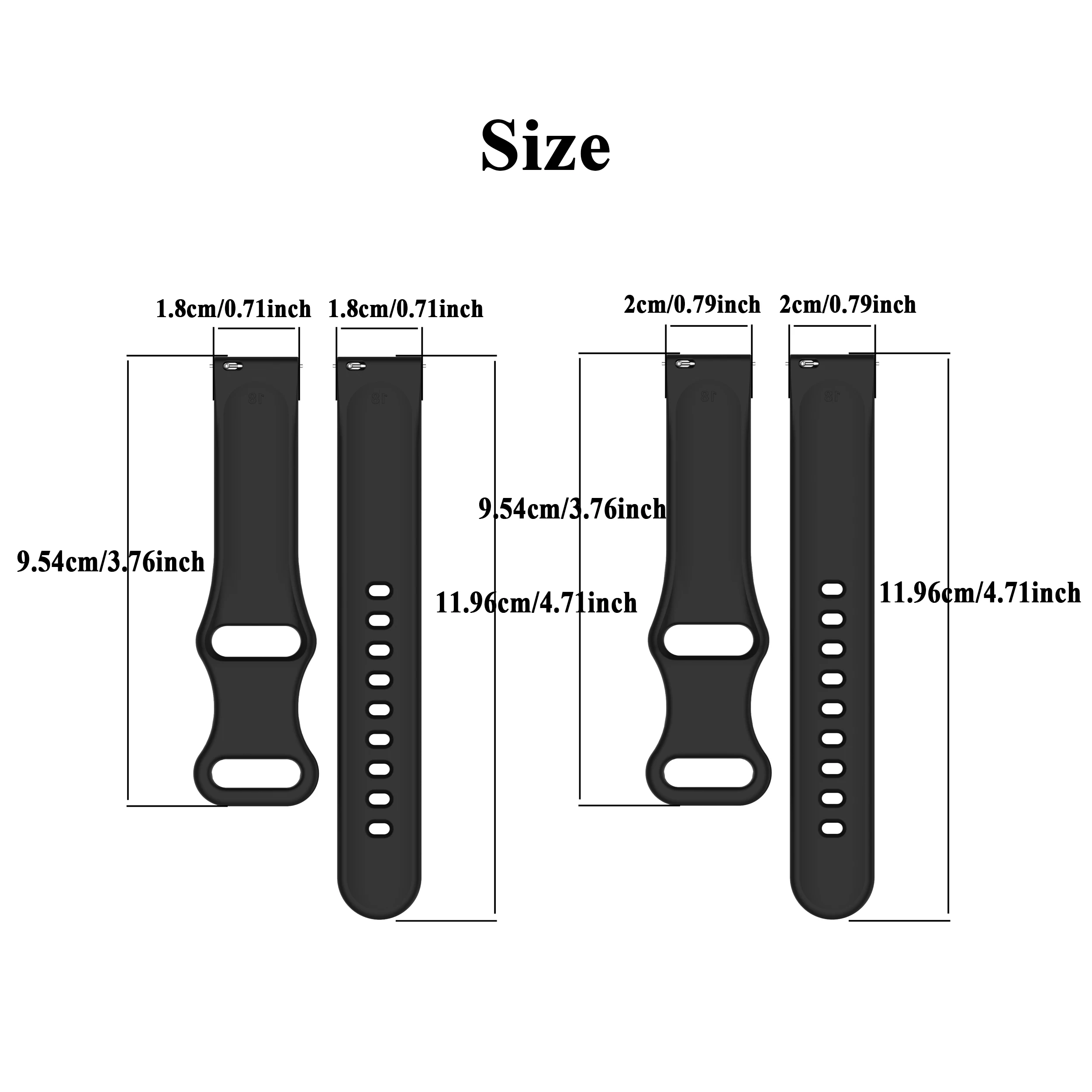 Elegant Silicone Watch Strap - Versatile Design