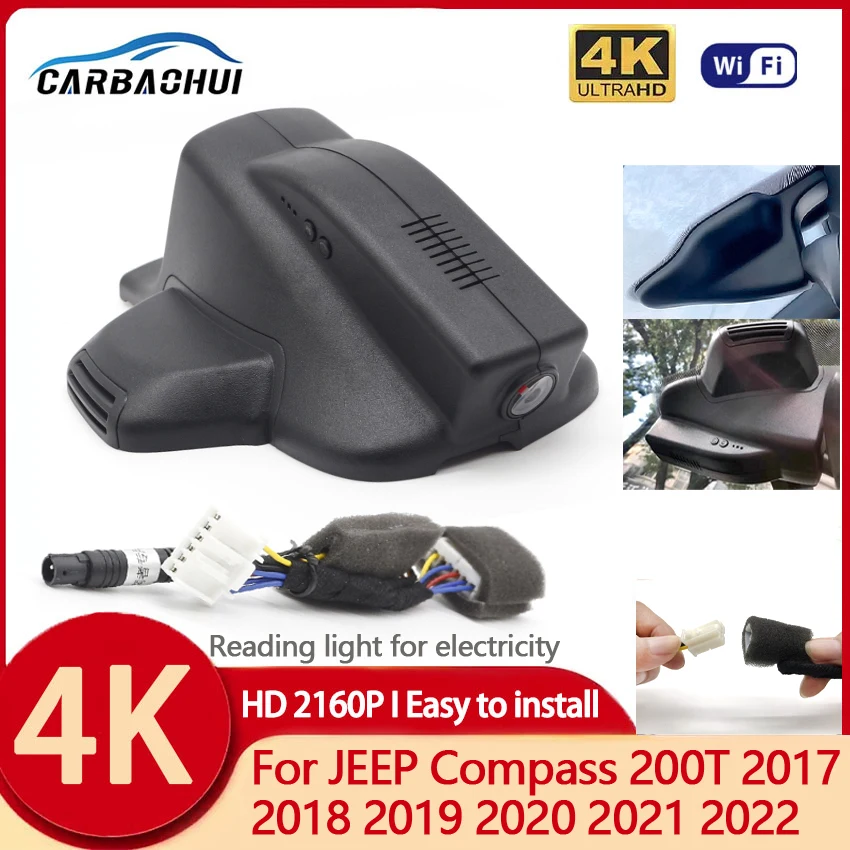 

UHD 4K 2160P Easy to install Car DVR Video Recorder Dash Cam Camera Original For JEEP Compass 200T 2017 2018 2019 2020 2021 2022