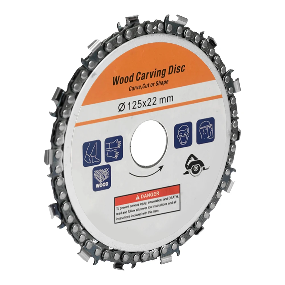 Cutting Discs 125mm 16 Tooth Woodworking Disc Grooving Machine Chains for 5 Inch Angle Grinder Carving