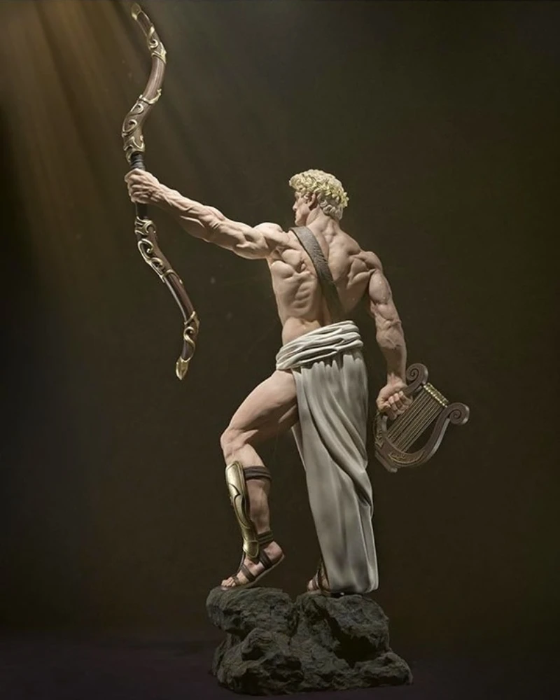 1/24 스케일 다이캐스트 레진 피규어 모델 키트 고대 그리스 예술의 신 아폴로 취미 미니어처 장난감 조립 미완성 무도색 DIY 디오라마