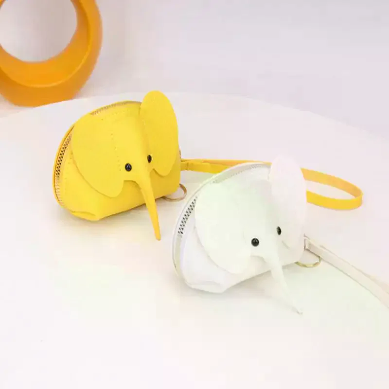 1Pcs Creative Lipstick Zipper Card Bag Cute Small Elephant Wallet Cosplay Anime Purse Elephant Japanese Bag Backpack