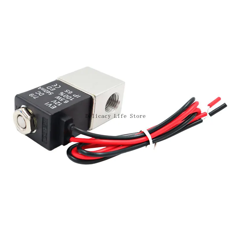 솔레노이드 밸브, DC 12V, 24V, 110V, 220V, 1/4 1/8, 양방향 정상 폐쇄 직접 작동 공압 밸브, 물 공기 가스 핫